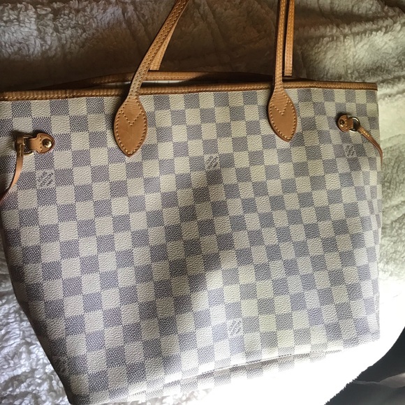 SOLD Louis Vuitton Neverfull MM Damier Azur - Picture 2 of 8
